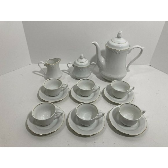 NEW Wtocrawek Made In Poland 17 Piece Porcelain Tea Set